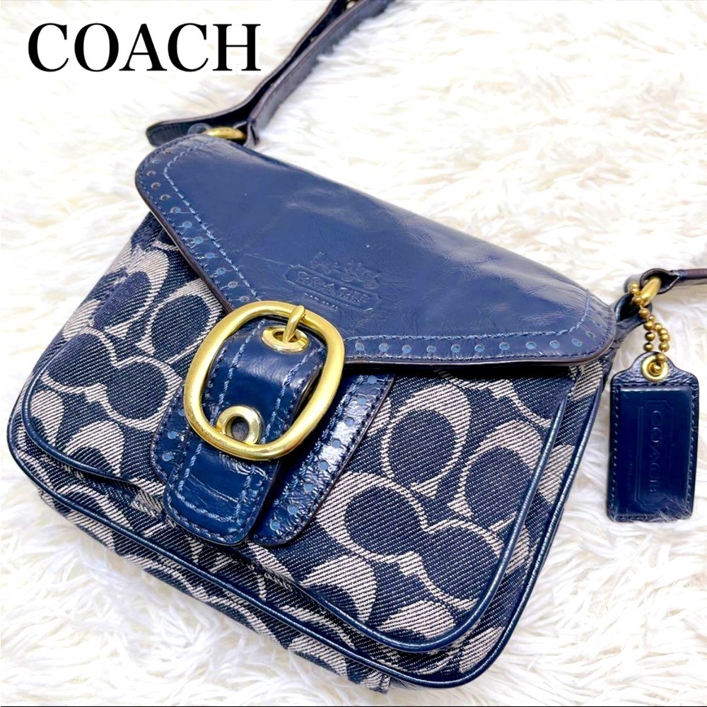 Coach Bleecker Signature Denim Jessie Swing Bag